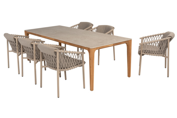 4SO Liam teak tuintafel met keramisch blad - 2